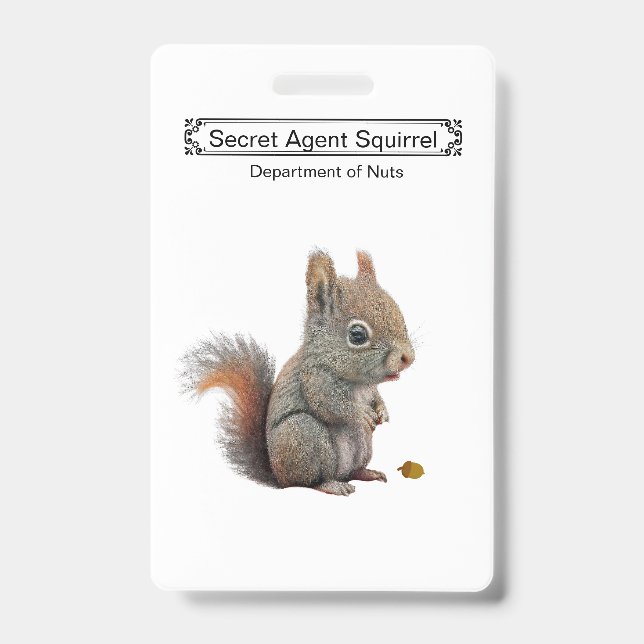 Cute Secret Agent I.D. Name Badge  ID Badge (Front)