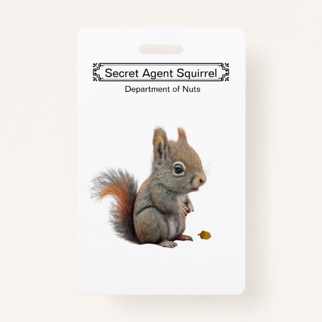 Cute Secret Agent I.D. Name Badge  ID Badge (Front)