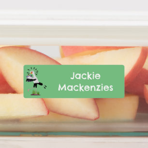 Cute secretary bird writing cartoon personalised