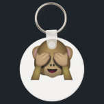 Cute See No Evil Monkey Emoji Key Ring<br><div class="desc">This cute and cuddly see no evil monkey emoji has been printed on an extra soft 100% cotton t-shirt</div>