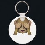Cute See No Evil Monkey Emoji Key Ring<br><div class="desc">This cute and cuddly see no evil monkey emoji has been printed on an extra soft 100% cotton t-shirt</div>