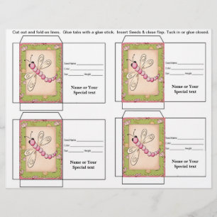 Cute Seed Packet Gift or Favour Flyer