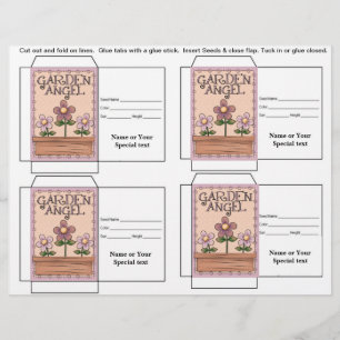 Cute Seed Packet Gift or Favour Flyer