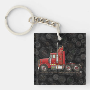 Cute Semi-Cab Key Ring