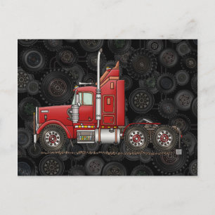 Cute Semi-Cab Postcard
