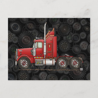 Cute Semi-Cab Postcard