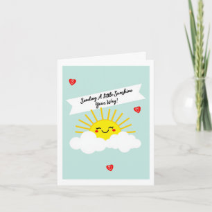 Cute Sending A Little Sunshine Thinking Of You Car Card