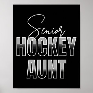 Cute Senior Hockey Aunt Poster