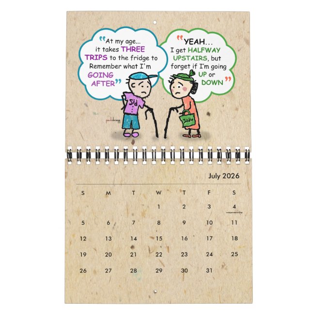 Cute Seniors Retirement Funny Old Age Jokes Quotes Calendar (Jul 2026)