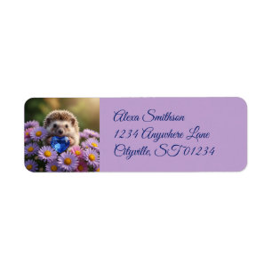 Cute September Hedgehog with Sapphire Heart