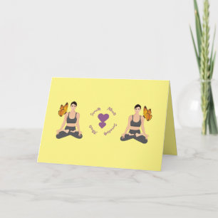 Cute Serenity Serendipity Yoga Love Personalise Card