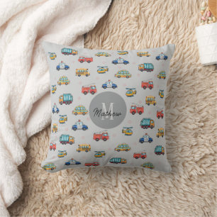 Cute Service Vehicle Personalised  Cushion