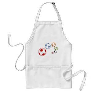 Cute set of soccer balls standard apron