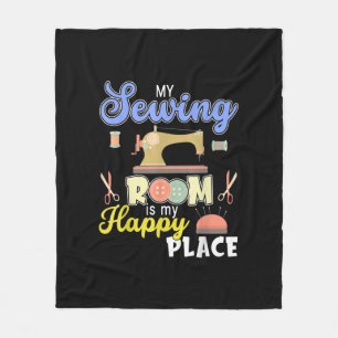 Cute Sewing Gift Quilters Crafting Quilting Fleece Blanket