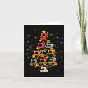 Cute Sewing Machine Christmas Tree Christmas Ornam Card