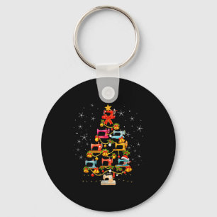 Cute Sewing Machine Christmas Tree Christmas Ornam Key Ring