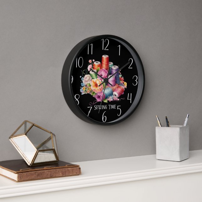 cute sewing time add text  clock (Office)