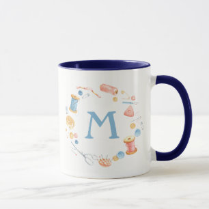 CUTE SEWING TOOLS IN PASTEL COLOR MUG
