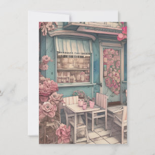 Cute Shabby Chic Coffee Shop Card