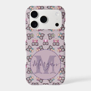 Cute Shades of Purple Owl Pattern