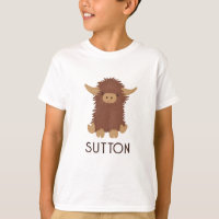 Cute, shaggy Highland cow custom design