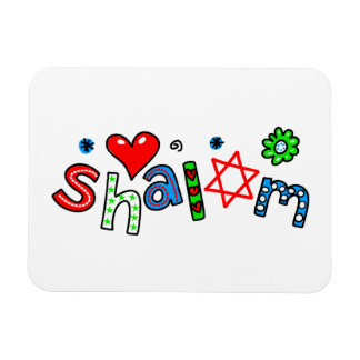 Cute Shalom Greeting Text Expression Magnet
