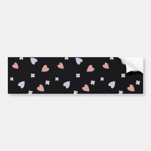 Cute Shamrock Hearts Lucky Love Pattern Bumper Sticker