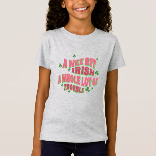 Cute Shamrock Irish Trouble St Patrick's Day T-Shirt