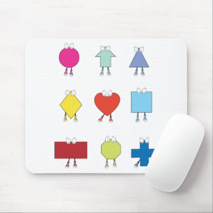 Cute Shape Characters Illustration Design Mouse Mat