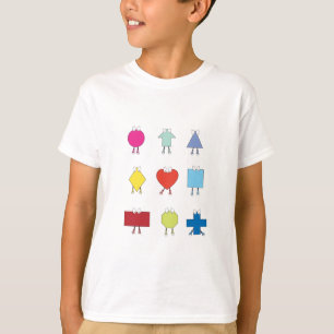 Cute Shape Characters Illustration Design T-Shirt