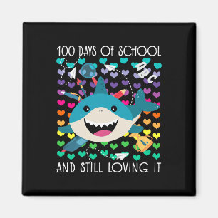 Cute Shark 100 Days Of School And Still Loving It Magnet