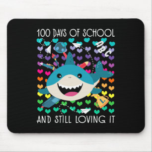 Cute Shark 100 Days Of School And Still Loving It Mouse Mat