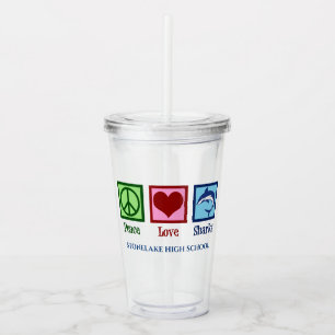 Cute Shark Acrylic Tumbler
