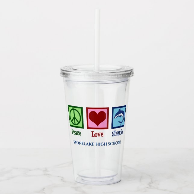 Cute Shark Acrylic Tumbler (Front)