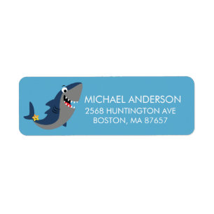 Cute Shark Attack Address Label