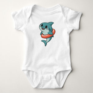 Cute Shark Baby With Float Bodysuit