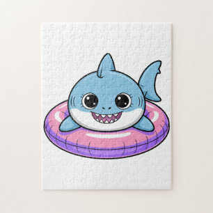 Cute Shark Baby With Float Kids Jigsaw Puzzle