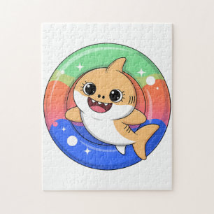 Cute Shark Baby With Float Kids Jigsaw Puzzle