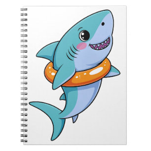 Cute Shark Baby With Float   Kids Notebook