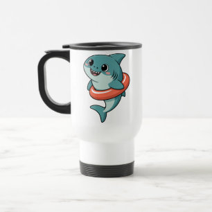 Cute Shark Baby With Float Kids Travel Mug
