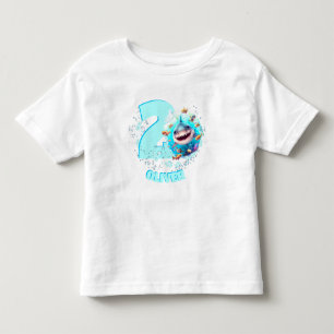Cute Shark Birthday Custom Age Boy Toddler T-Shirt