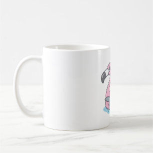 Cute Shark Chillin On Flamingo Pool Float Coffee Mug