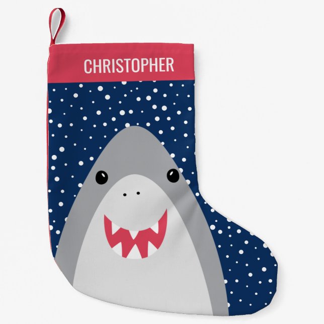 Cute Shark Christmas Stocking (Front)