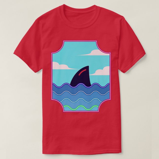 Cute Shark Fin for Shark Lovers T-Shirt (Design Front)