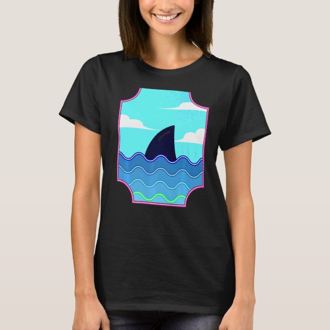 Cute Shark Fin for Shark T-Shirt (Front)