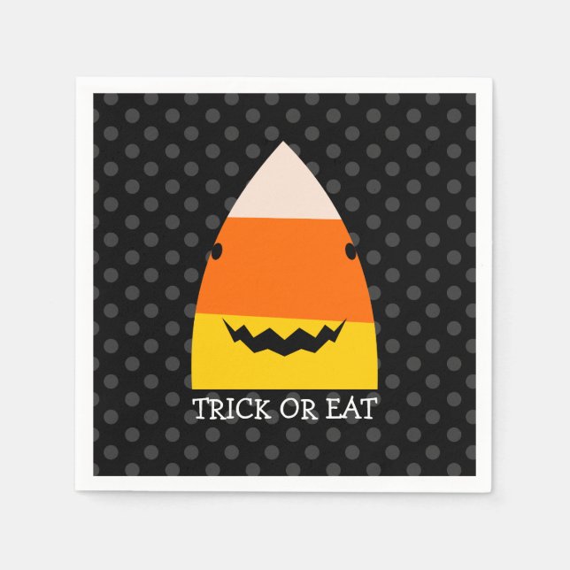  Cute Shark HalloweenPaper Napkin (Front)