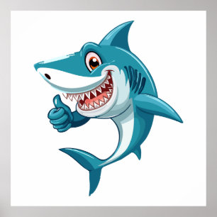 Cute shark poster