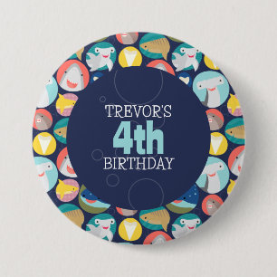 Cute Shark Species 7.5 Cm Round Badge