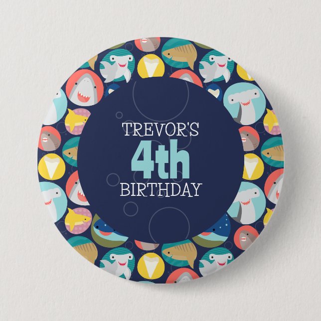 Cute Shark Species 7.5 Cm Round Badge (Front)