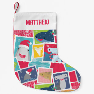 Cute Shark Species Christmas Small Christmas Stocking